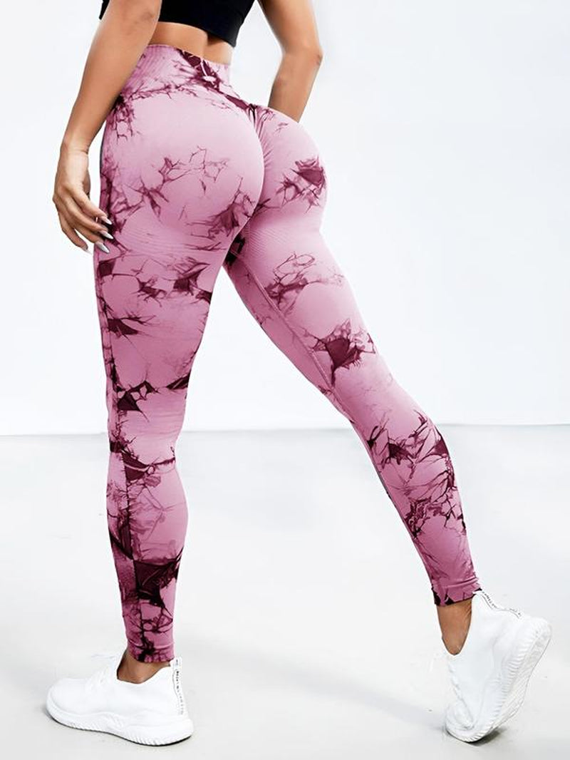 Women'S Tie Dye High Waist Scrunch Sports Leggings, Casual Seamless Skinny Compression Pants for Yoga Gym Workout, Fall Bottoms 2024, Grip Baby Ava Pants Live, Fall Hip Lifting Gym Fitness Sport Leggings, Gym Clothing, 90S Clothes Utah Girl Fits