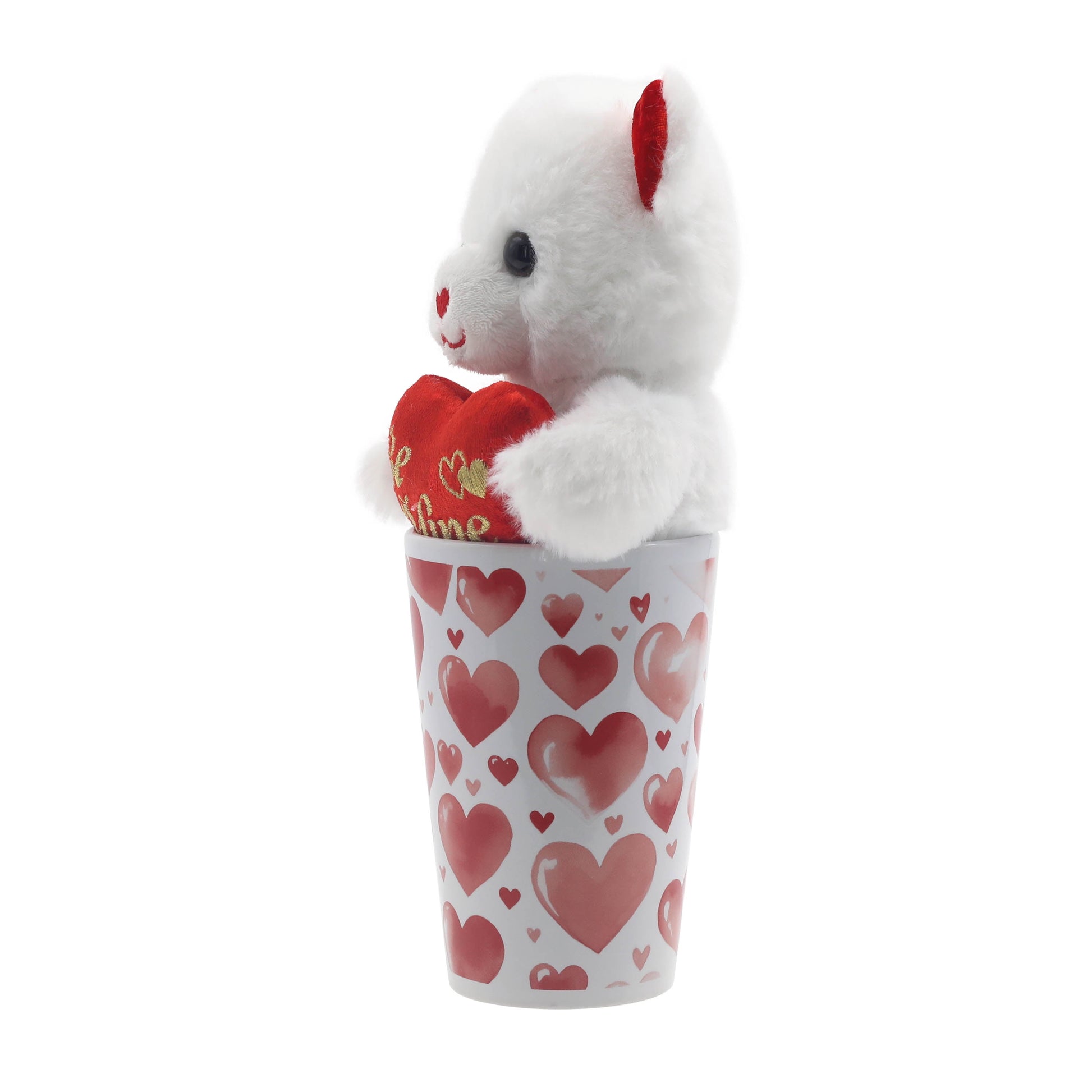 Adorable Valentine's Day Teddy Bear Plush with Matching Mug - Perfect Gift for Your Loved One!