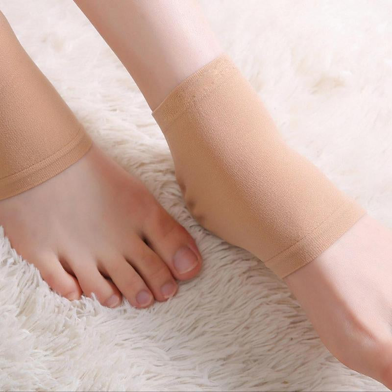 1 Pair Heel Moisturizing Sleeves - Hydrating & Exfoliating Gel Socks for Dry, Cracked Heels, Natural Foot Treatment, Invisible Cover Socks