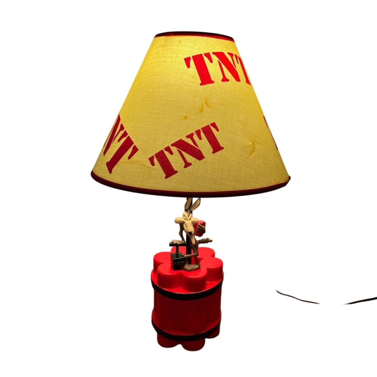 Vintage 1997 Wiley Coyote TNT Lamp, RARE FIND EXCELLENT CONDITION!!