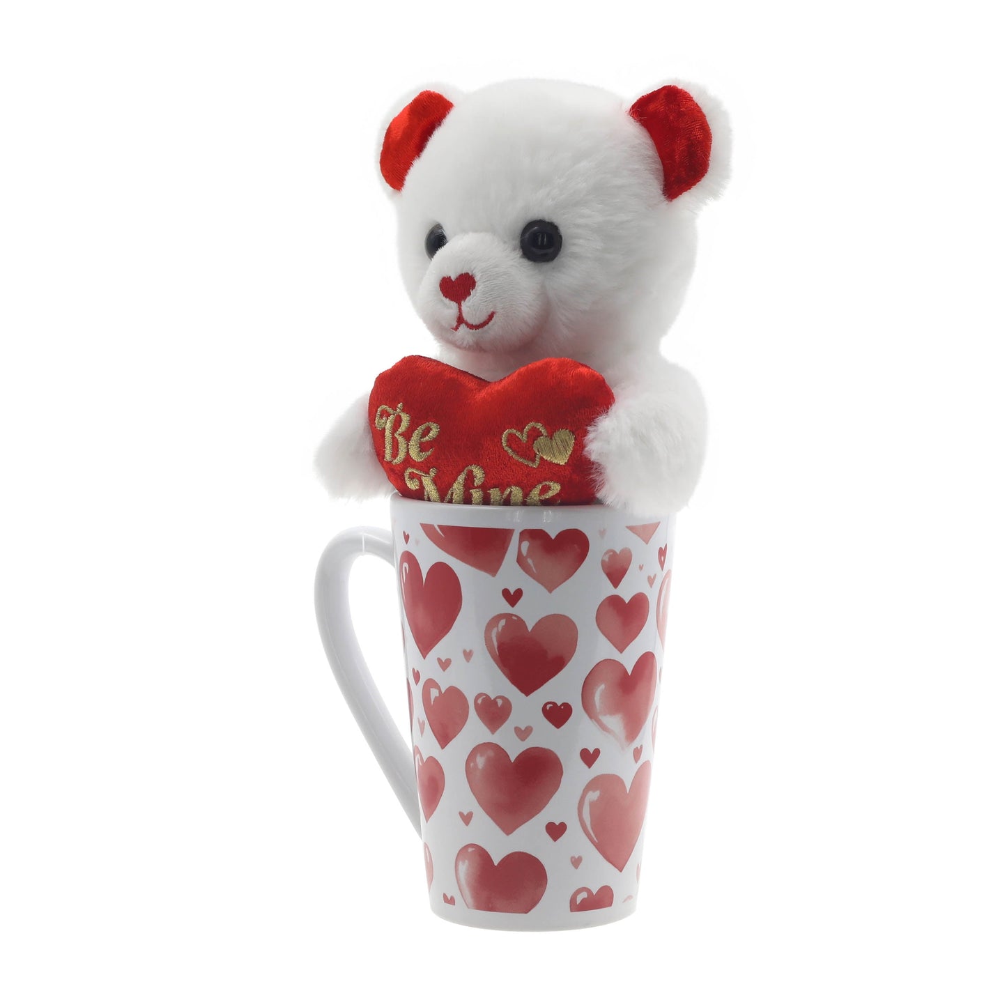 Adorable Valentine's Day Teddy Bear Plush with Matching Mug - Perfect Gift for Your Loved One!