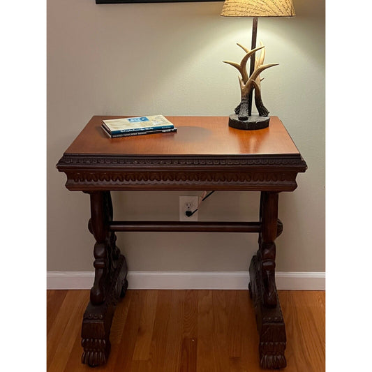 Vintage Walnut Solid Wood Accent Foyer/Decor Table 30 x 20 in