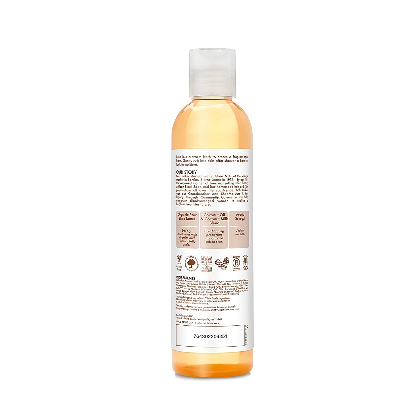 Daily Hydration Body Oil - Virgin Coconut Oil for Dry Skin, Paraben-Free, 8 oz - Nourishing & Moisturizing Formula