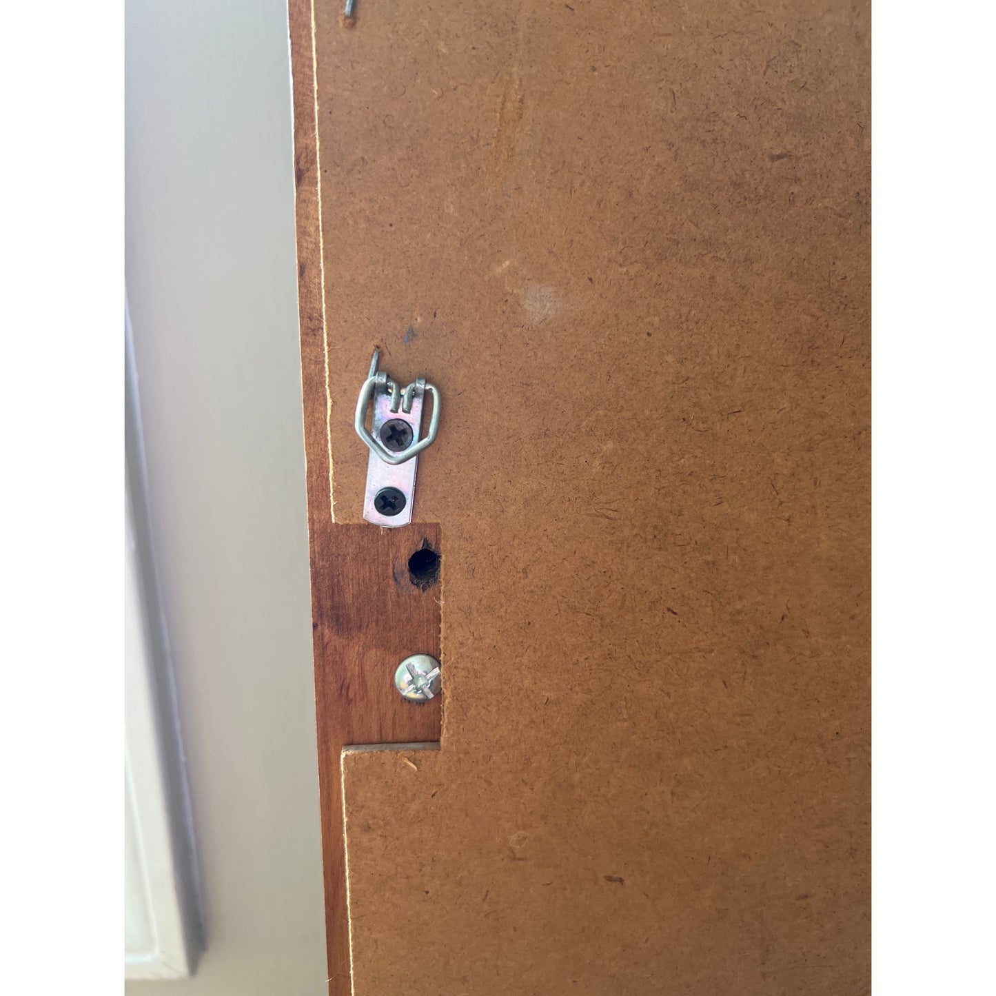 Vintage Pulaski Furniture Wood Framed Wall Mirror with Coat Hanger and Shelf