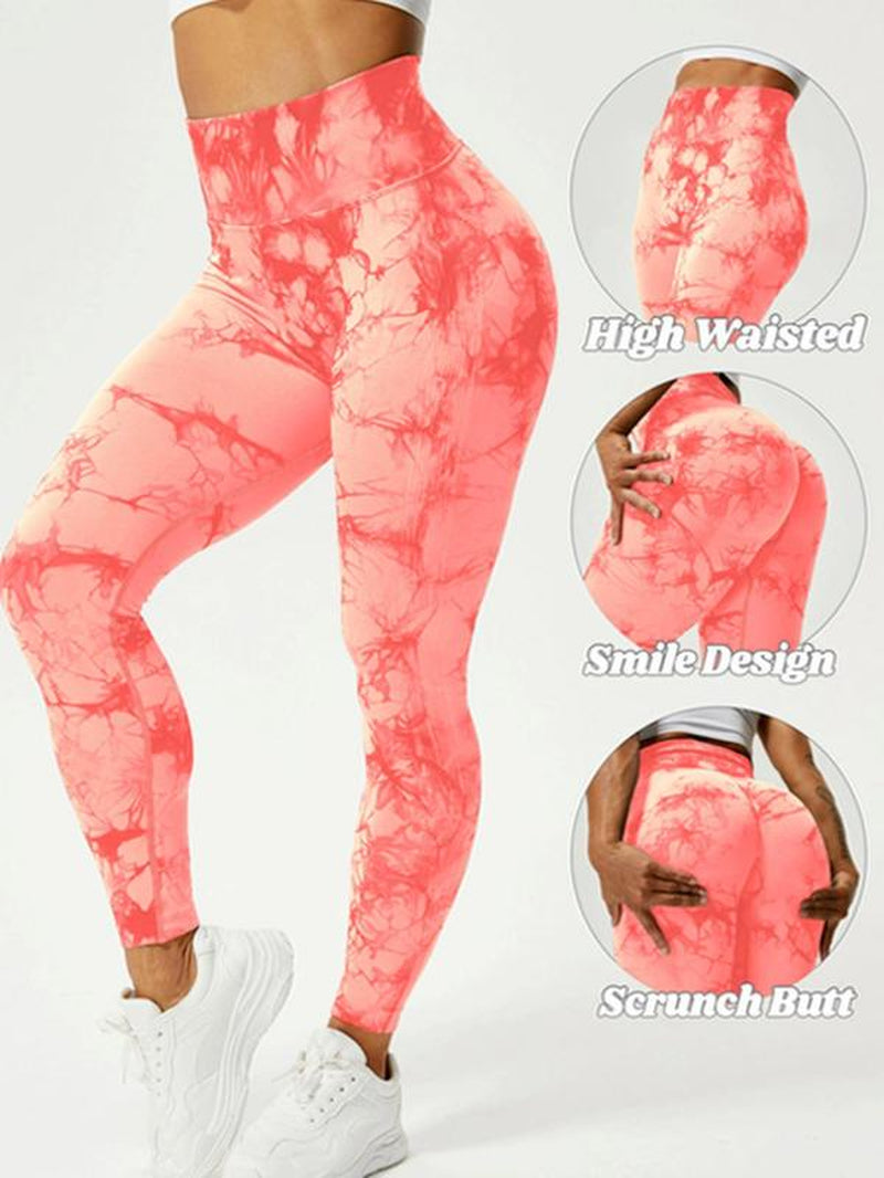 Women'S Tie Dye High Waist Scrunch Sports Leggings, Casual Seamless Skinny Compression Pants for Yoga Gym Workout, Fall Bottoms 2024, Grip Baby Ava Pants Live, Fall Hip Lifting Gym Fitness Sport Leggings, Gym Clothing, 90S Clothes Utah Girl Fits